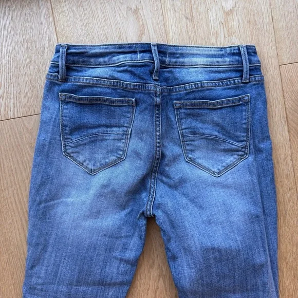 DRIFTWOOD CANDACE Embroidered Hem Straight Ankle High Rise Jeans - 27 - Picture 6 of 13